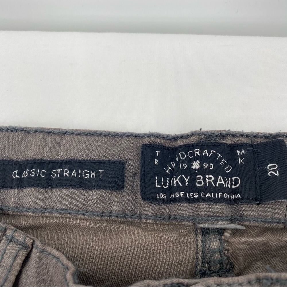 Lucky Brand Classic Straight Grey Jeans Youth Size 20 Adjustable Waist Stretch - Picture 4 of 8